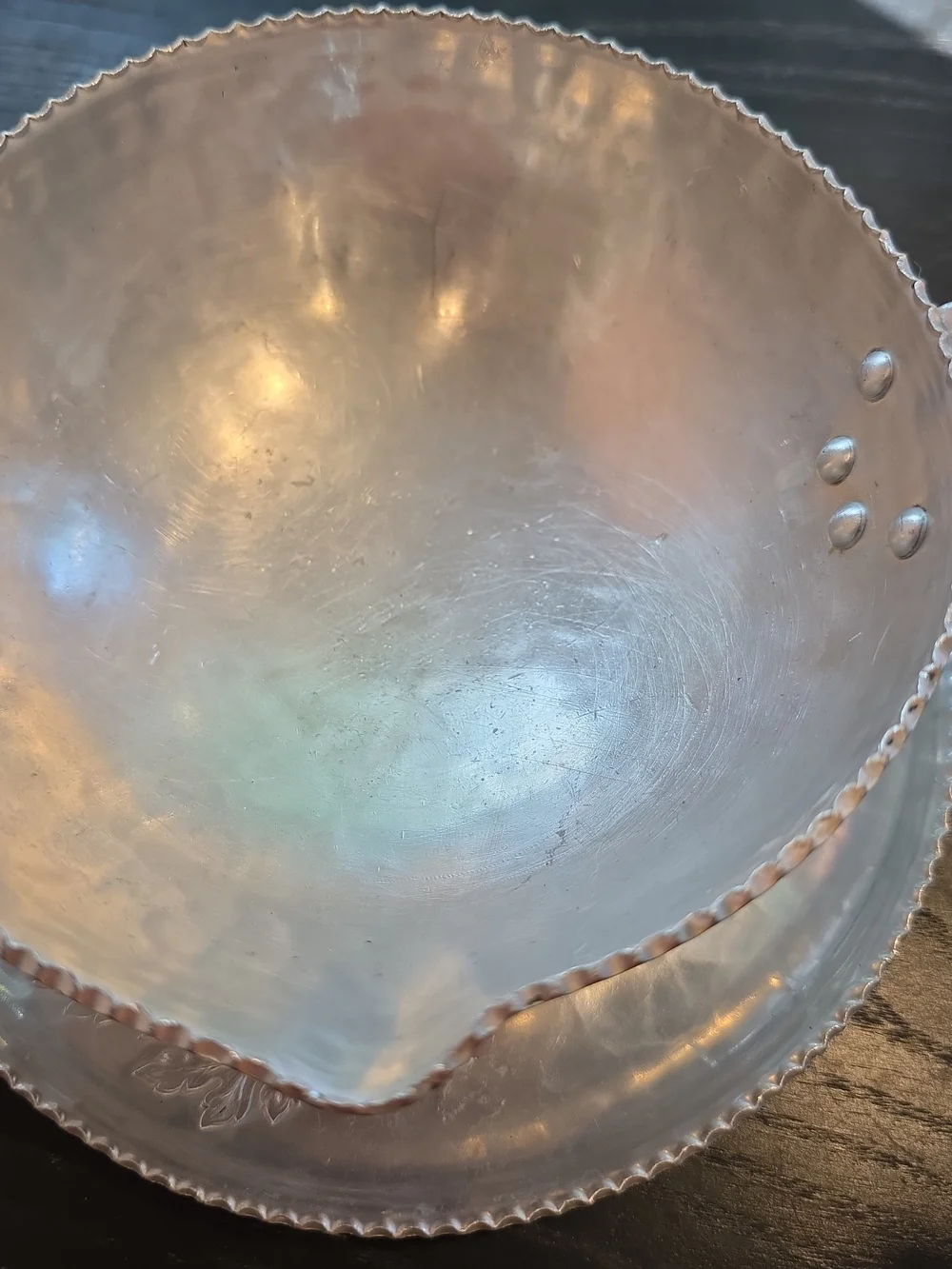 Silver-Tone Decorative Sauce Boat with Matching Underplate